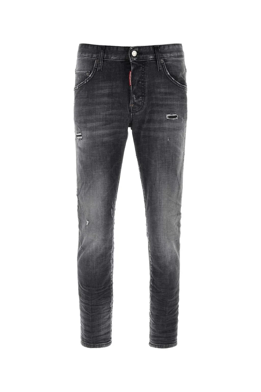 Dsquared Dark Grey Stretch Denim Skater Jeans