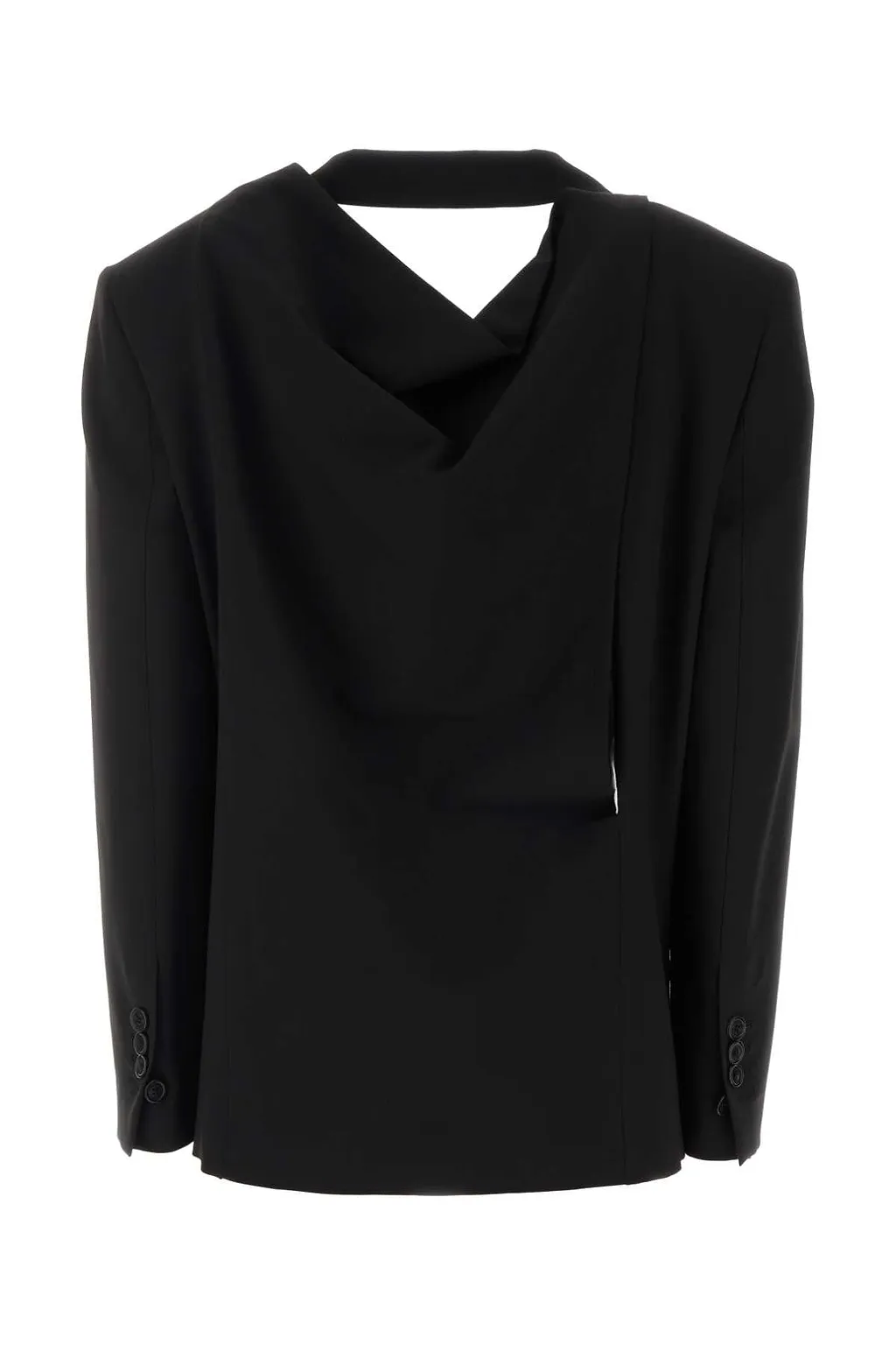 Dsquared Black Stretch Wool Blend Peek A Boo Blazer