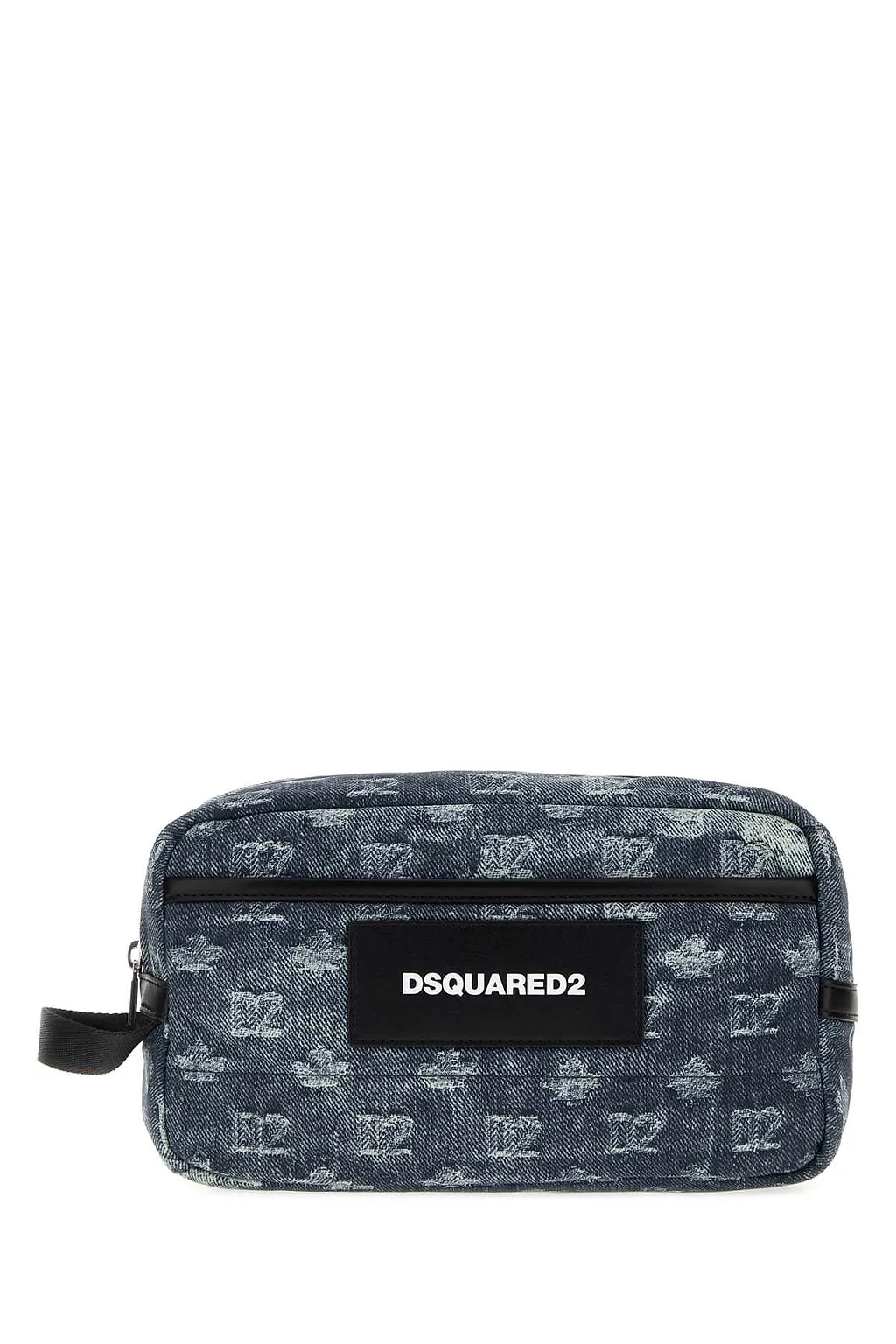 Dsquared Printed Fabric D2 Monogram Beauty Case