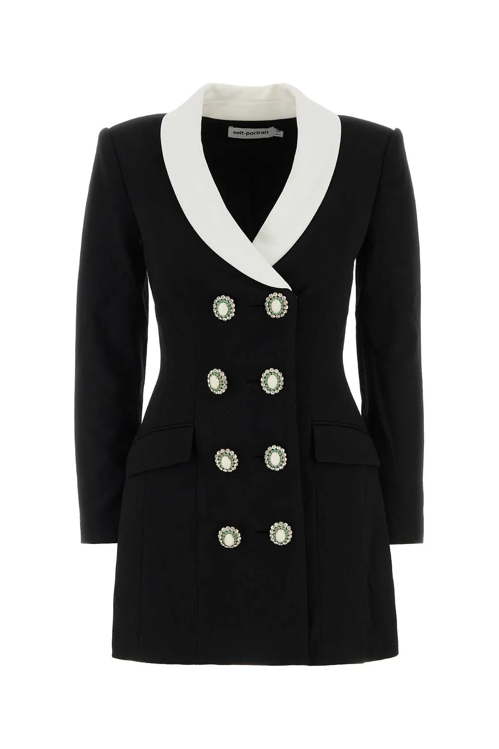 Self Portrait Black Wool Blazer Dress