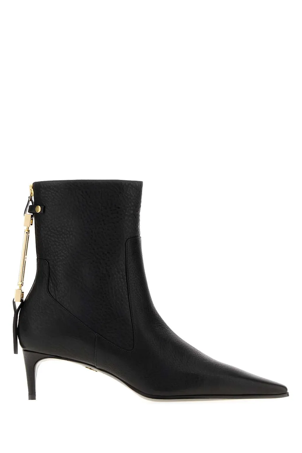 Dsquared Black Leather Ankle Boots