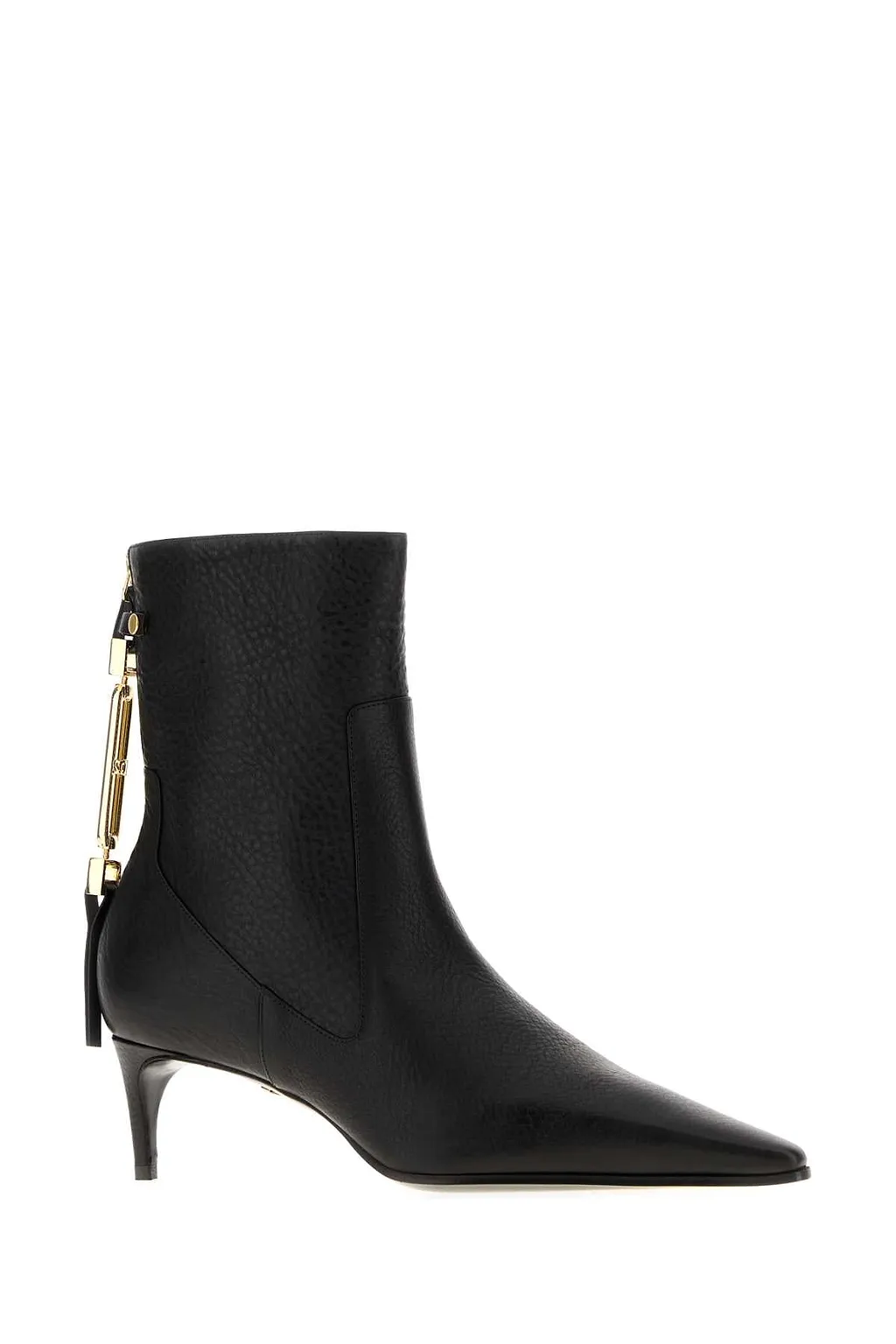 Dsquared Black Leather Ankle Boots