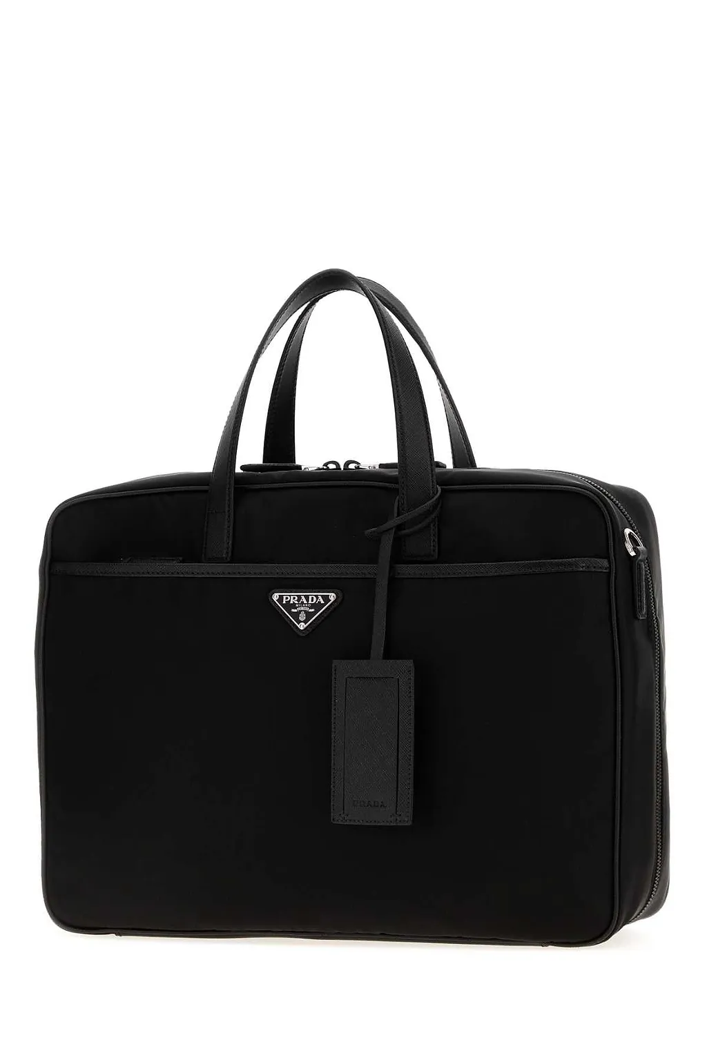 Prada Black Canvas Briefcase