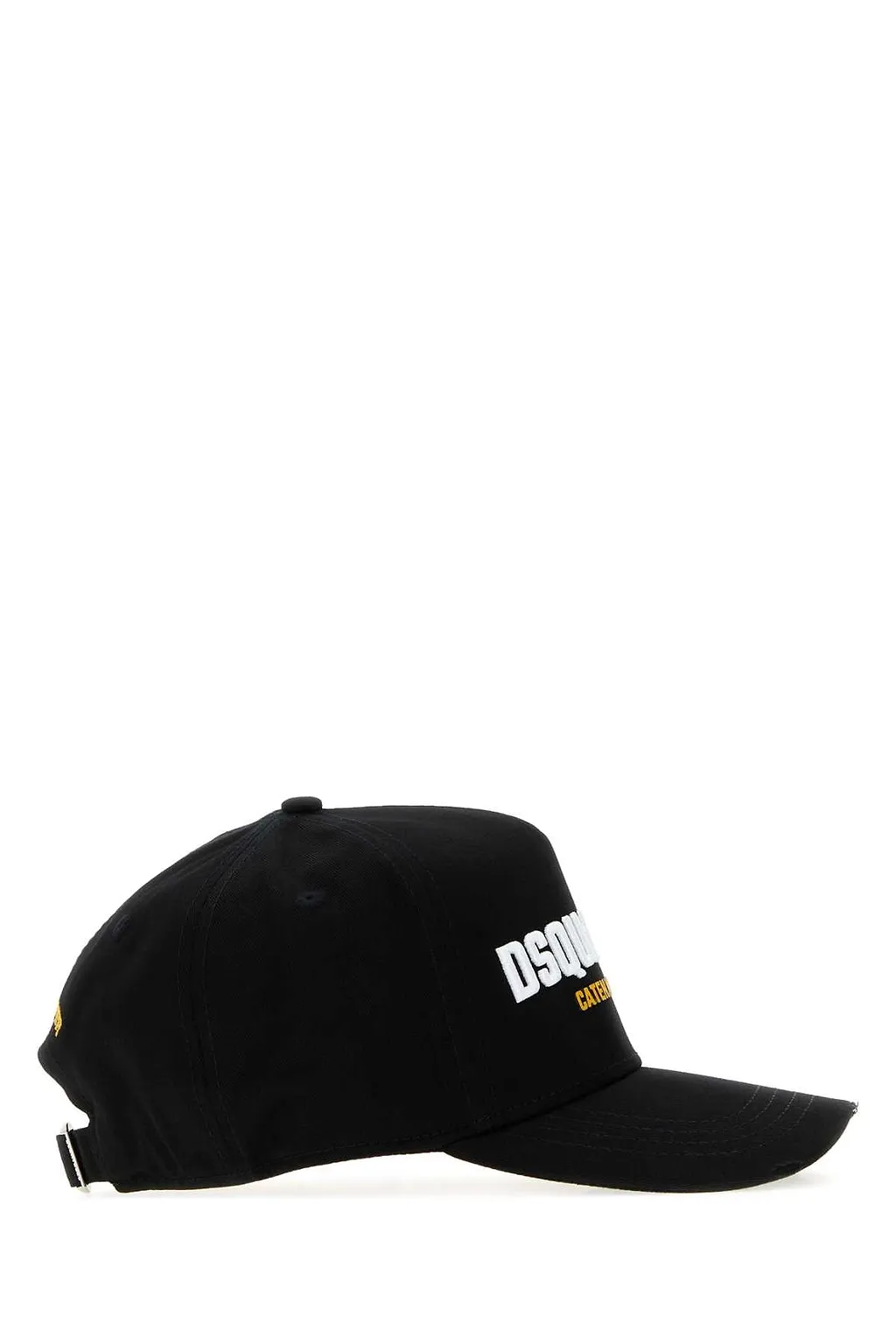 Dsquared Black Gabardine Baseball Cap