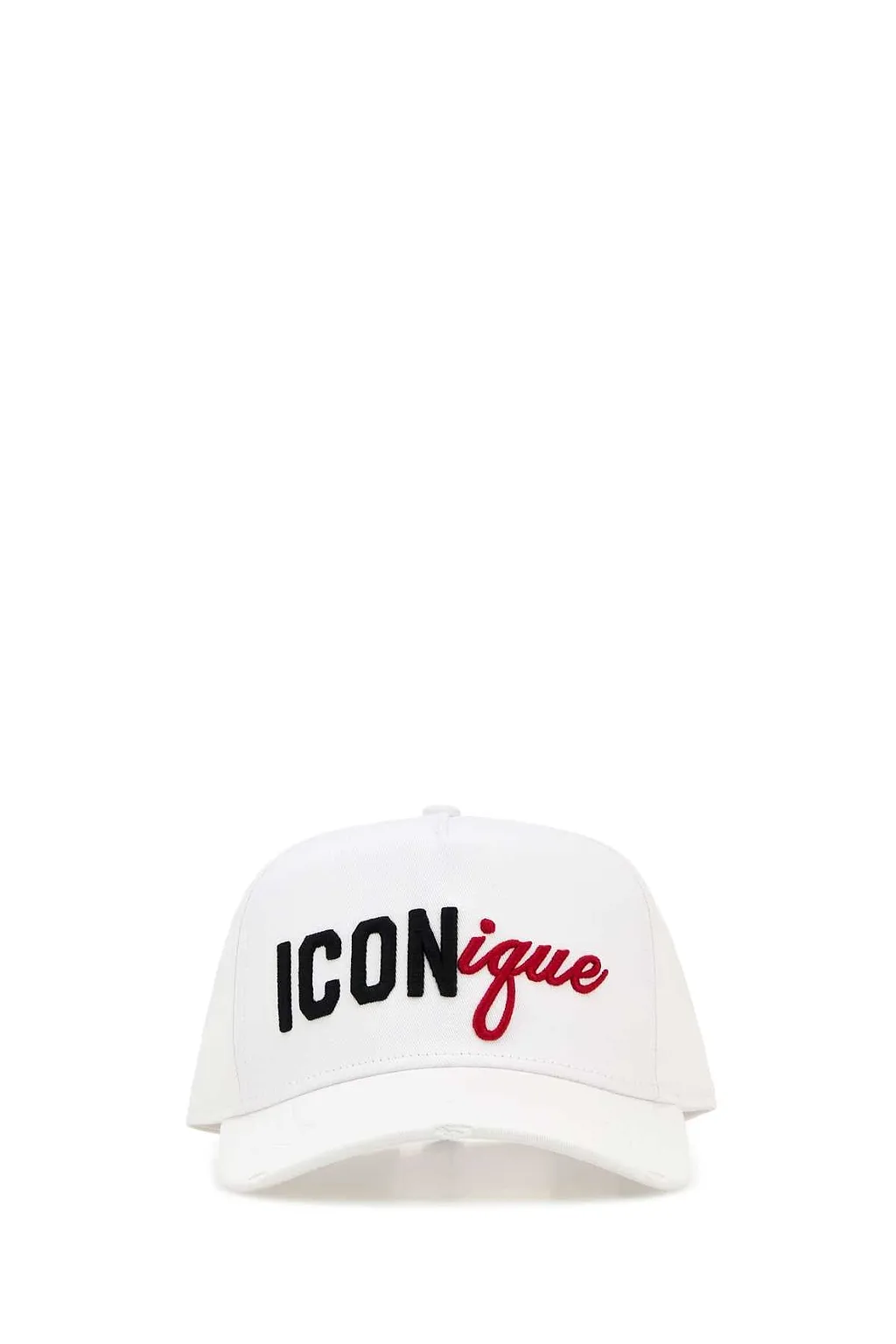 Dsquared White Gabardine Baseball Cap