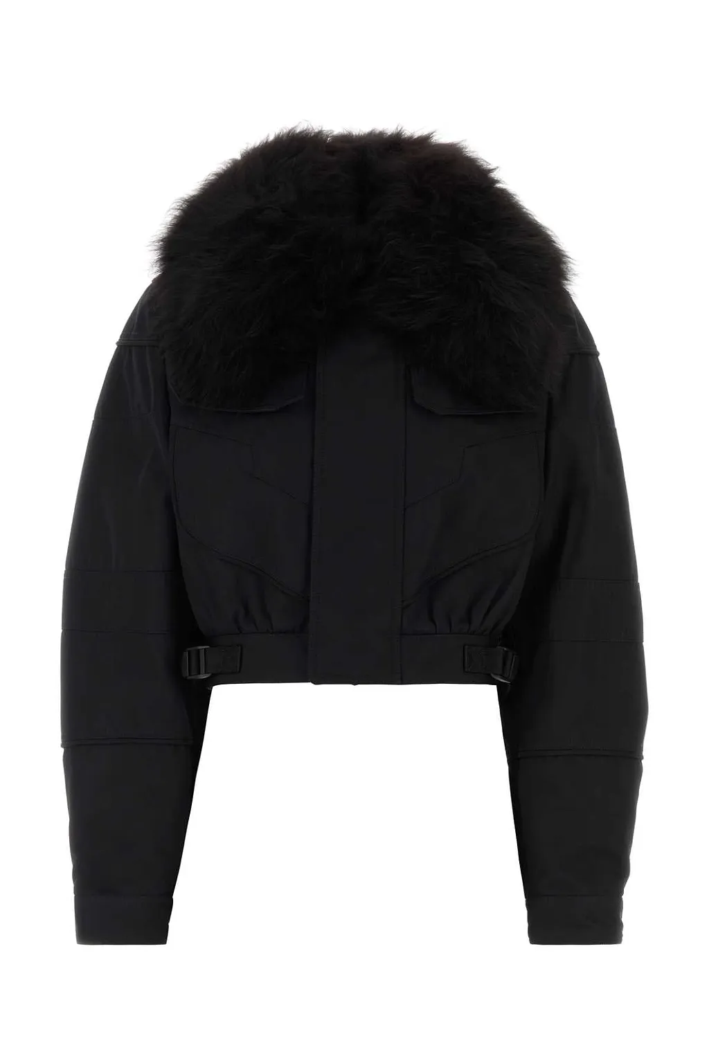 Dsquared Black Cotton Blend Padded Jacket