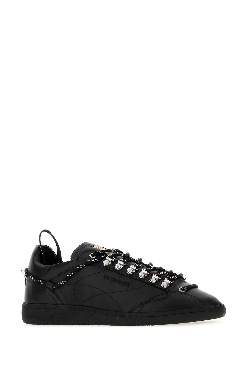 Dsquared Black Nappa Leather Dsquared2 Rebels Sneakers