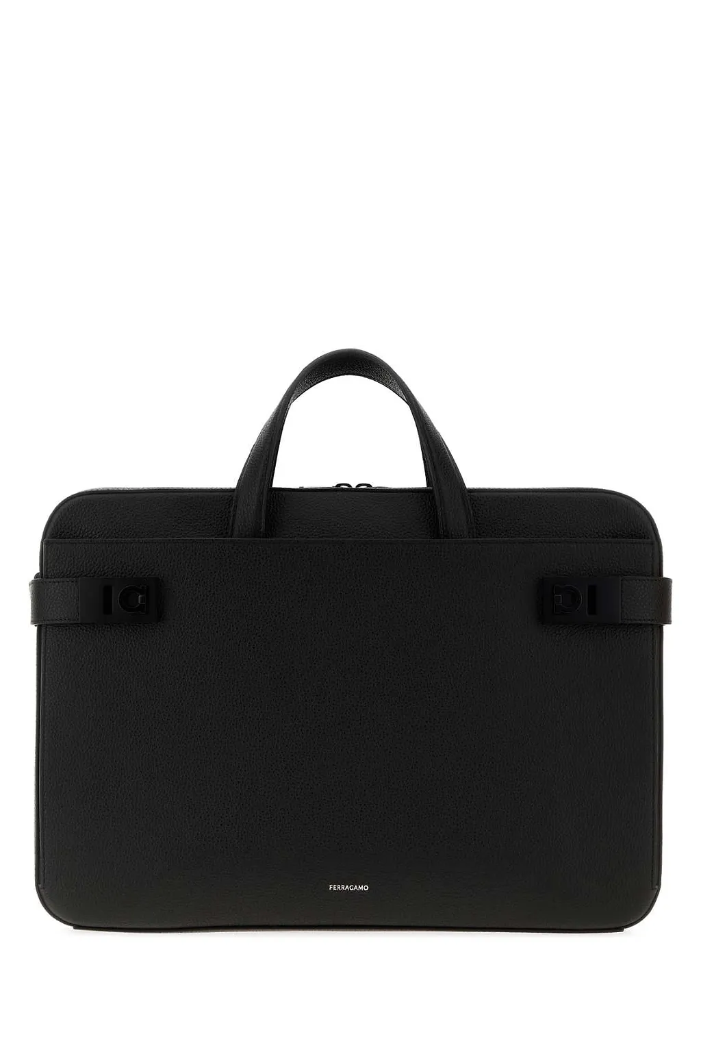 Salvatore Ferragamo Black Leather Briefcase