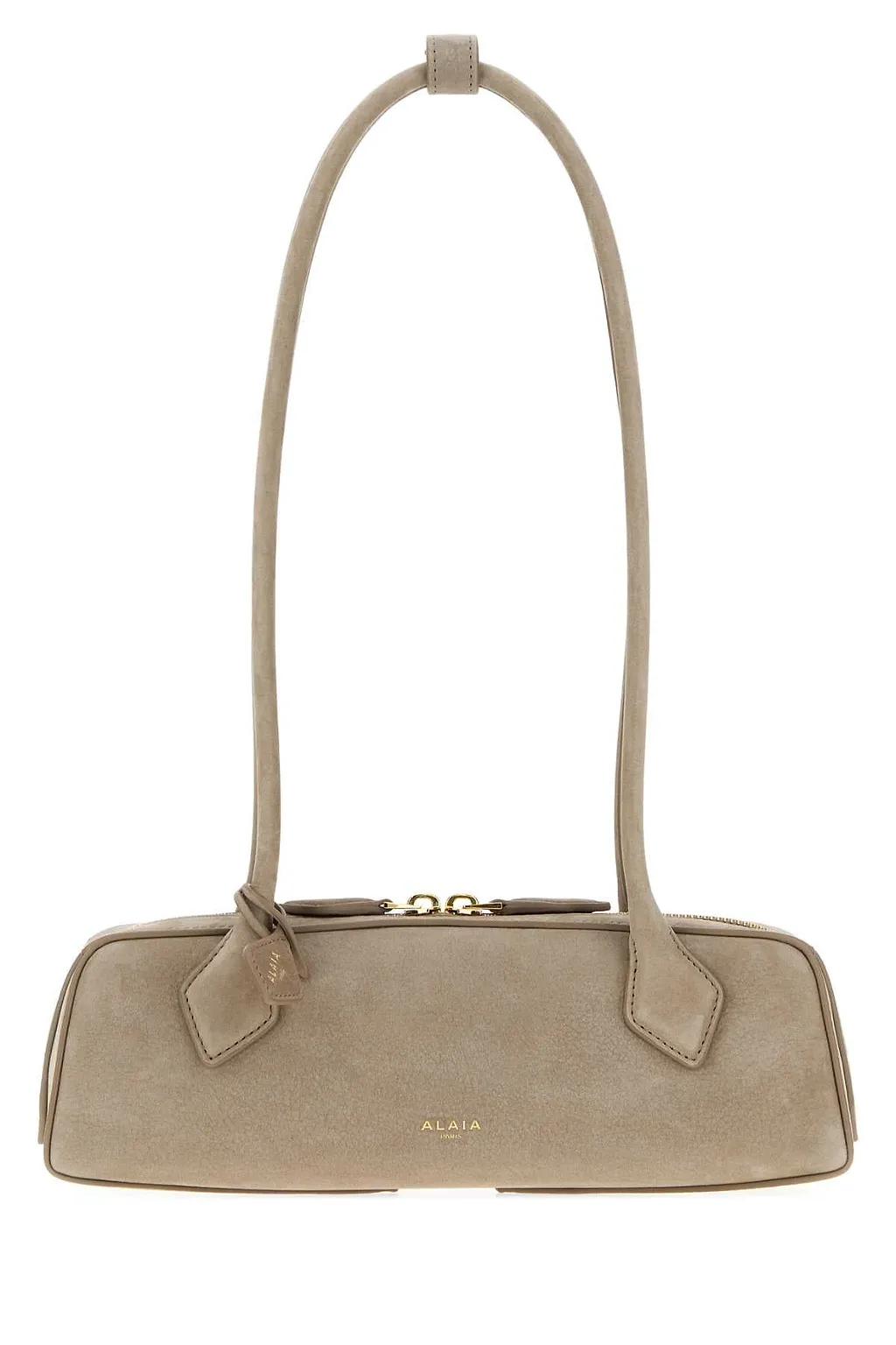 Alaia Dove Grey Nabuk Teckel Shoulder Bag