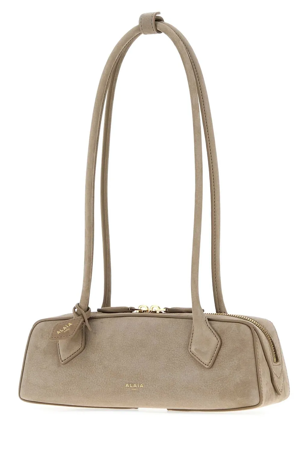 Alaia Dove Grey Nabuk Teckel Shoulder Bag