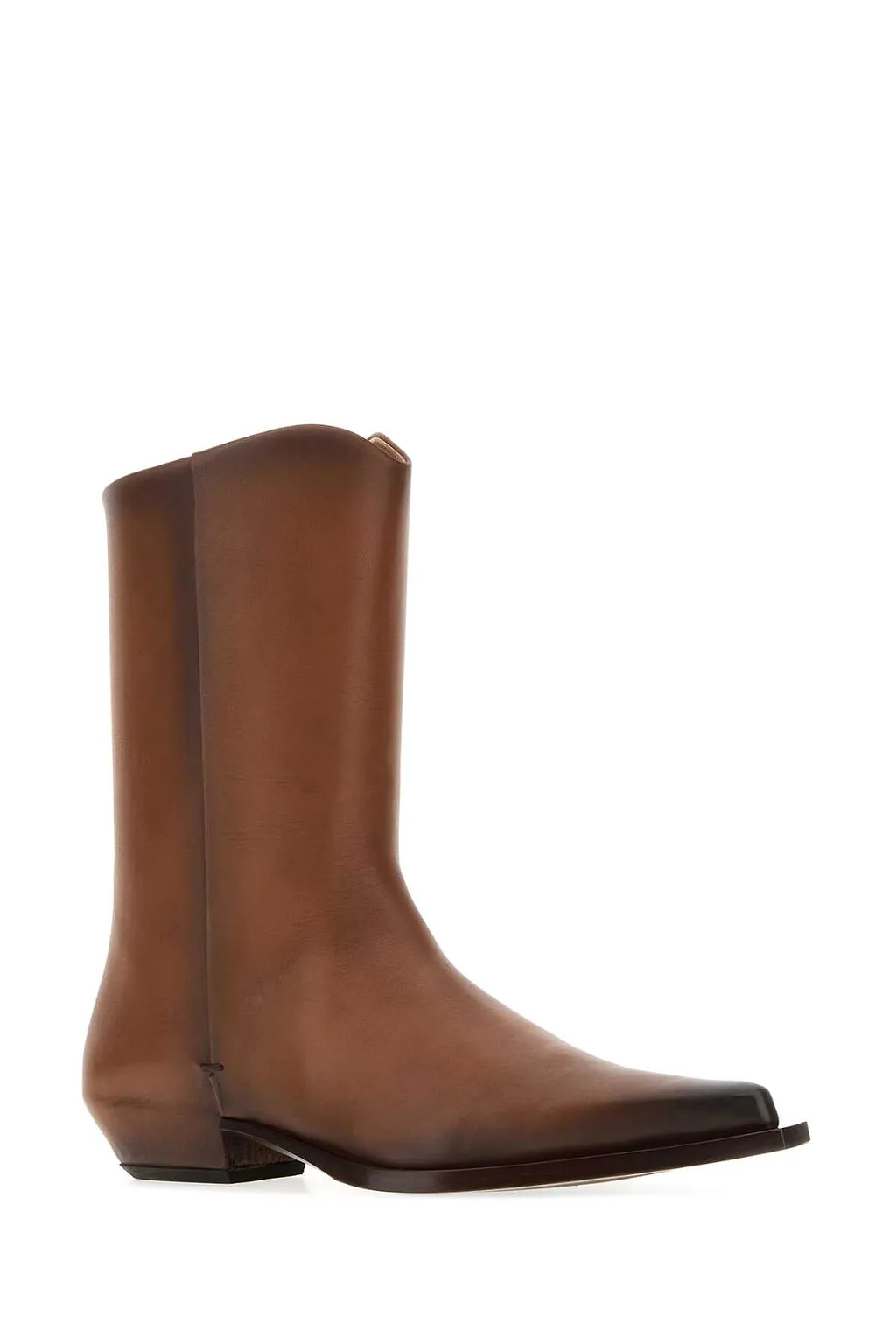 Calvin Klein Collection Brown Leather Cheer Boots