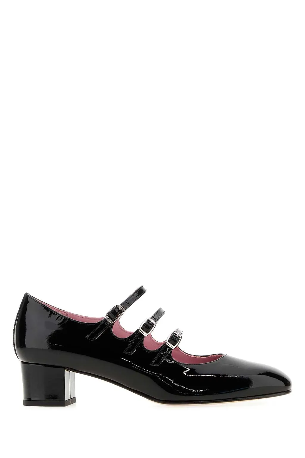Carel Paris Black Leather Kina Pumps