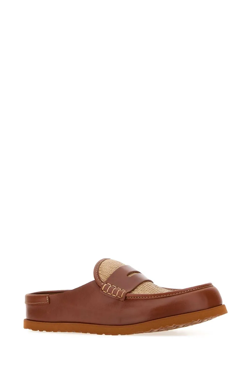 Birkenstock 1774 Two Tone Raffia And Nappa Leather Naples Slippers