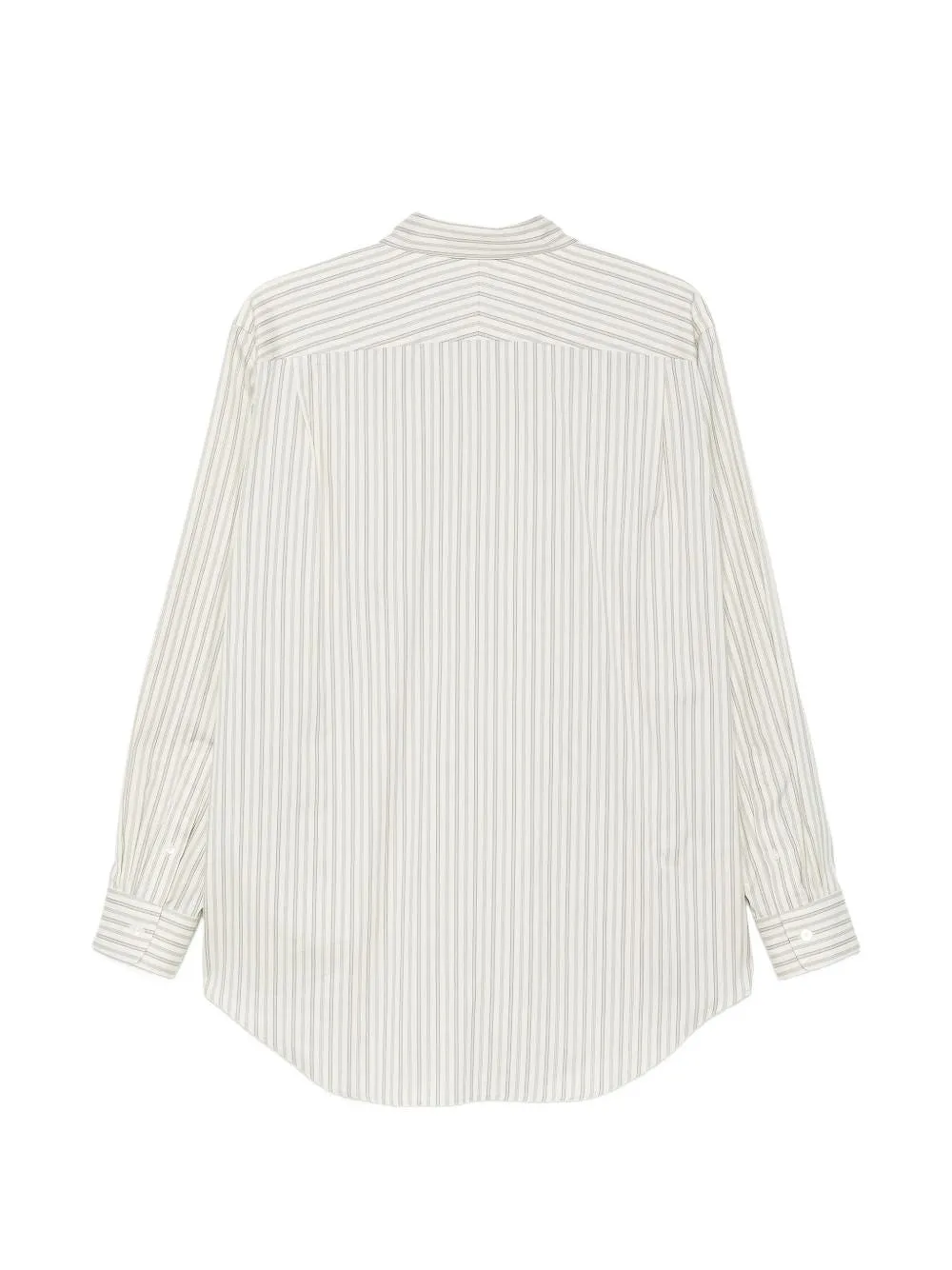 Auralee Cotton And Silk Striped Shirt
