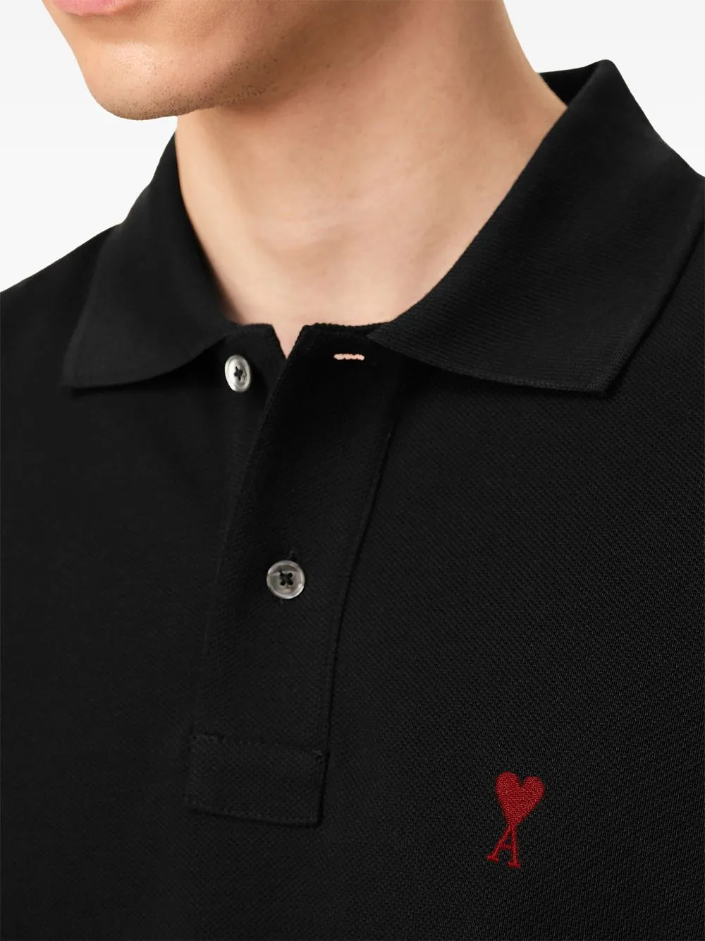 Ami Paris Ami De Coeur Cotton Polo Shirt