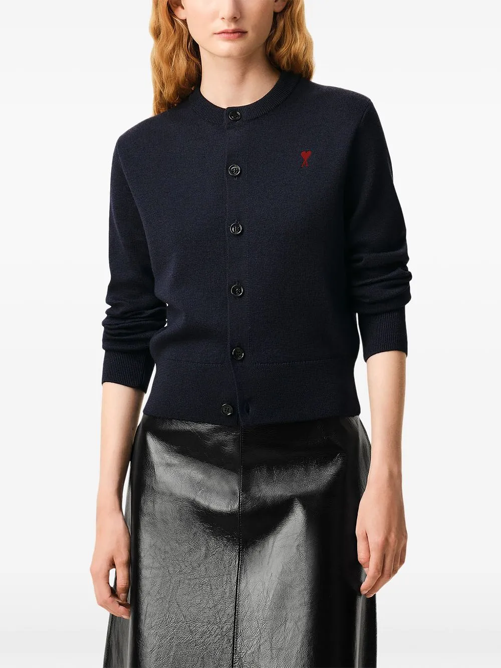 Ami Paris Ami De Coeur Wool Cardigan