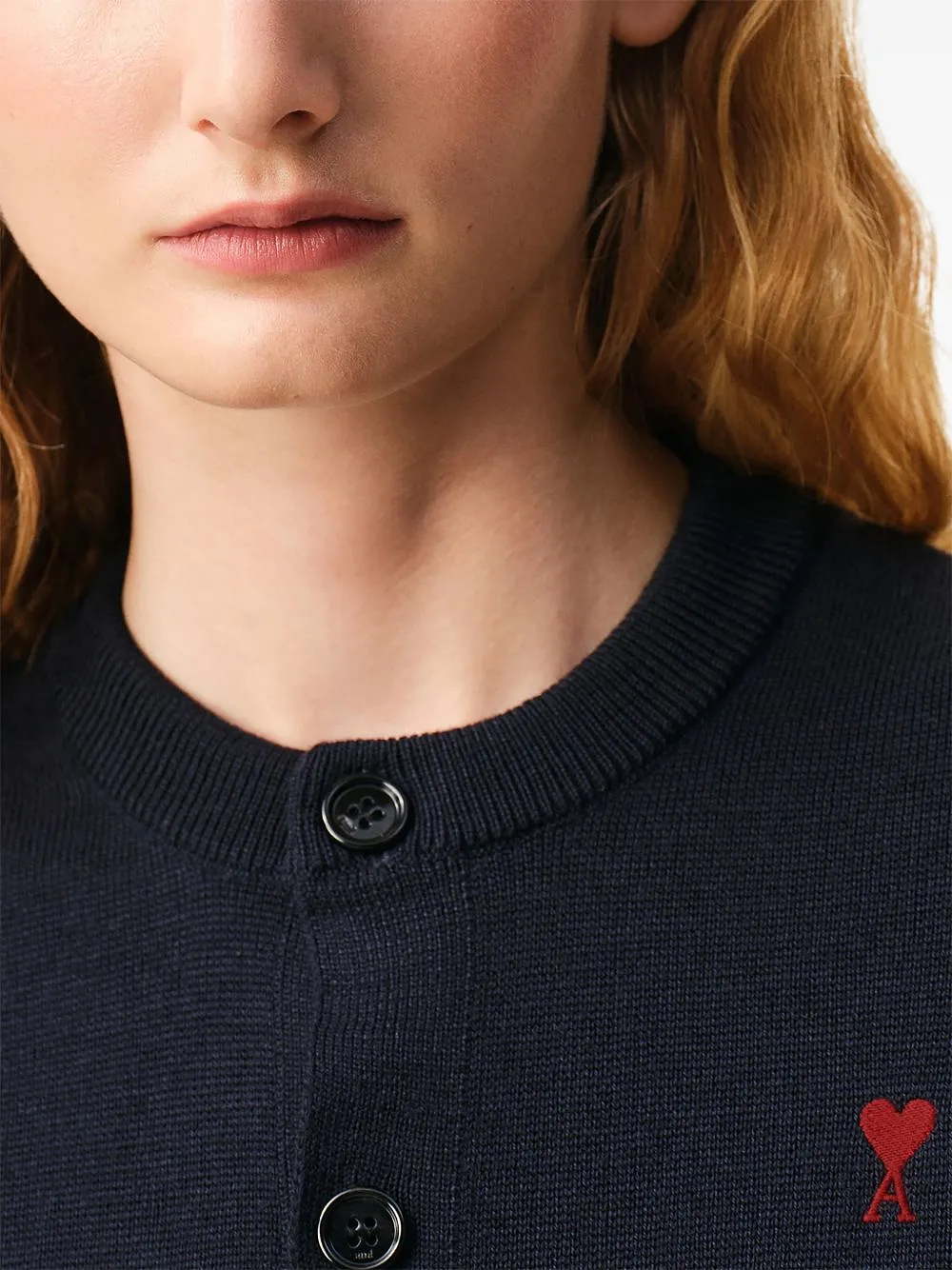 Ami Paris Ami De Coeur Wool Cardigan
