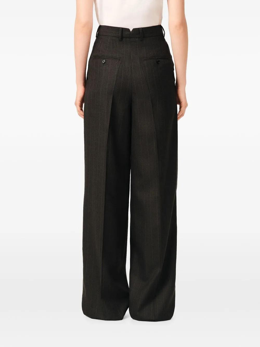 Ami Paris Wool High Waisted Trousers