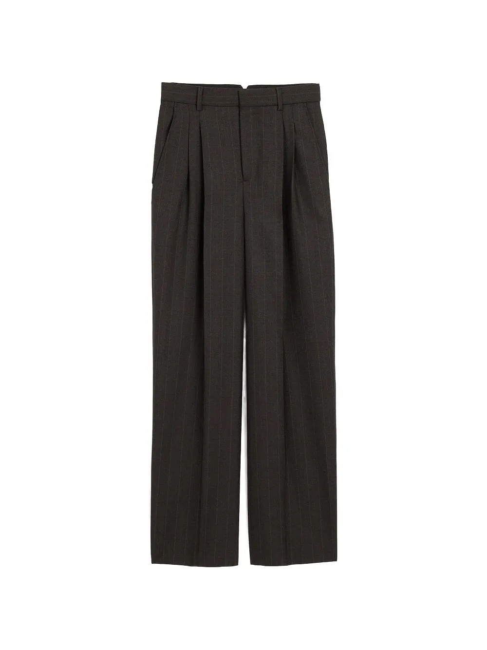 Ami Paris Wool High Waisted Trousers