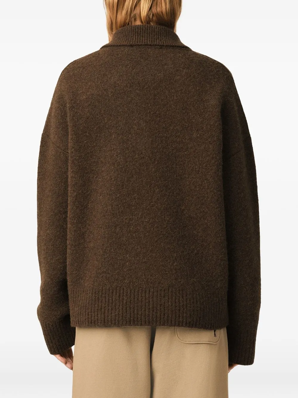 Ami Paris Ami De Coeur Wool Polo Sweater