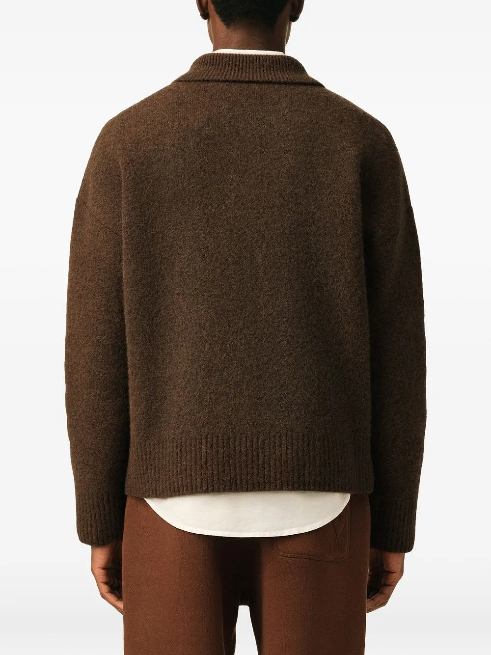 Ami Paris Ami De Coeur Wool Polo Sweater