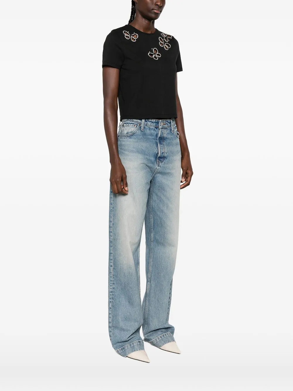 Alice + Olivia Cindy Cut Out T Shirt