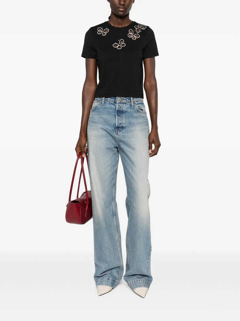 Alice + Olivia Cindy Cut Out T Shirt
