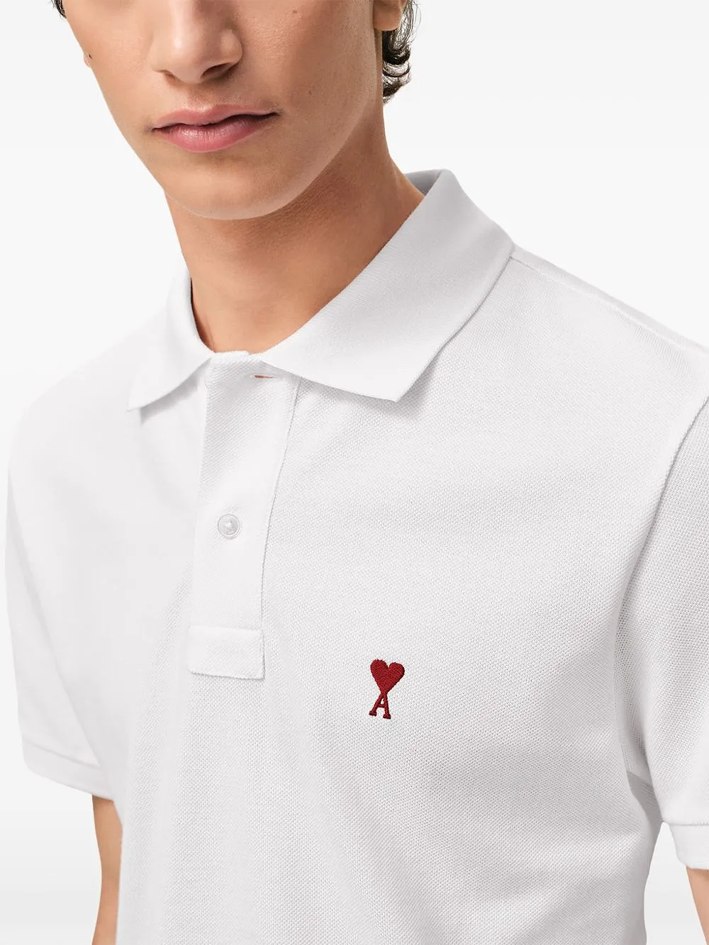 Ami Paris Ami De Coeur Cotton Polo Shirt