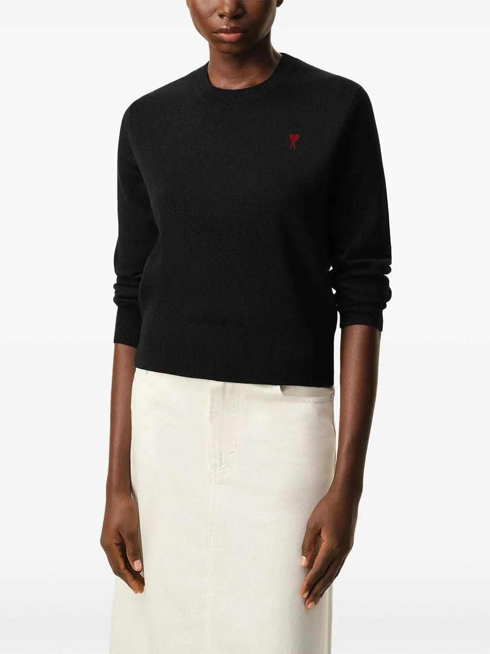 Ami Paris Ami De Coeur Wool Crewneck Sweater