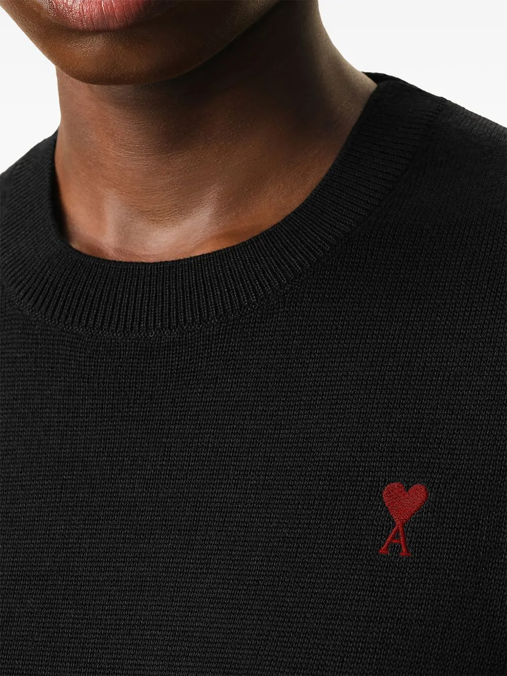 Ami Paris Ami De Coeur Wool Crewneck Sweater