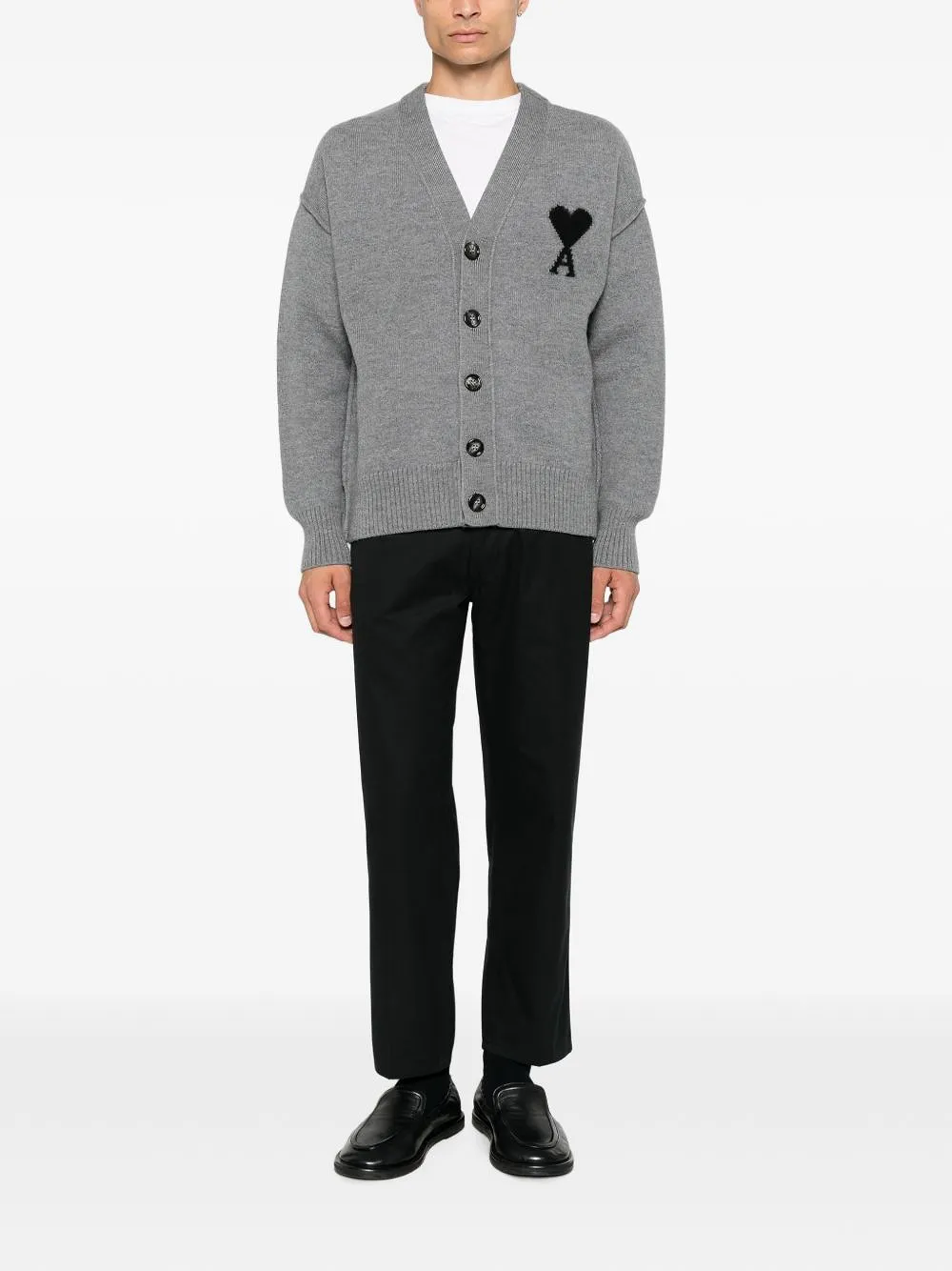 Ami Paris Ami De Coeur Wool Cardigan