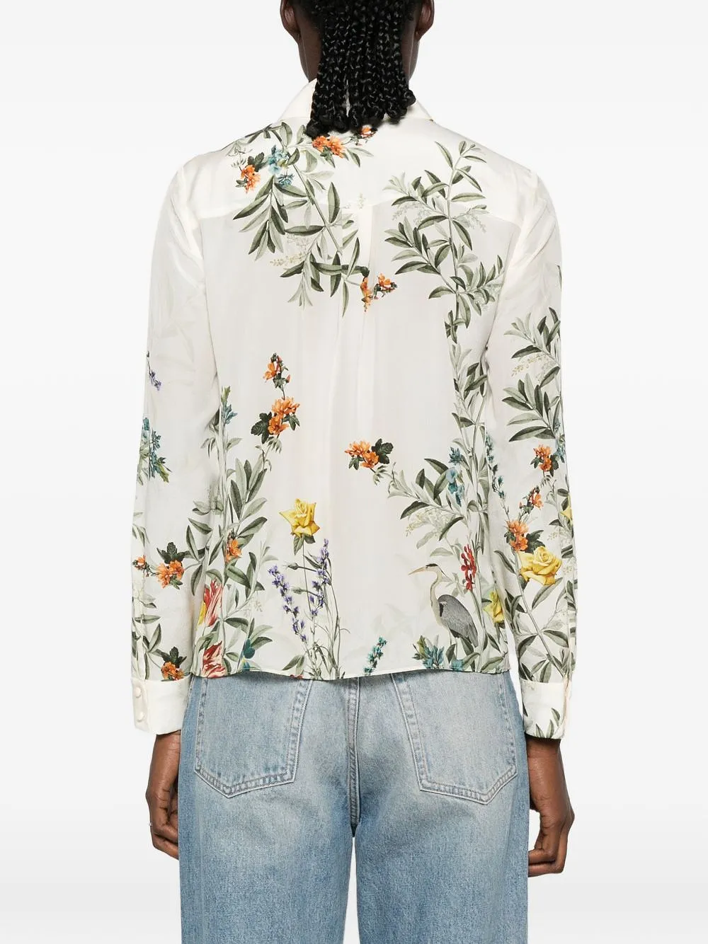 Alice + Olivia Printed Silk Shirt