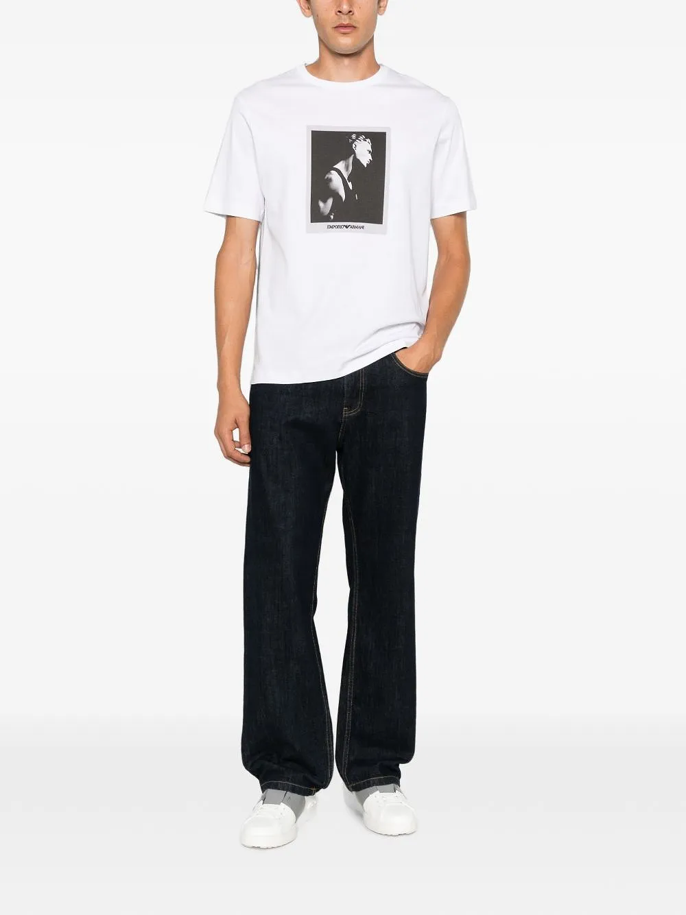 Emporio Armani Capsule Printed Cotton T Shirt