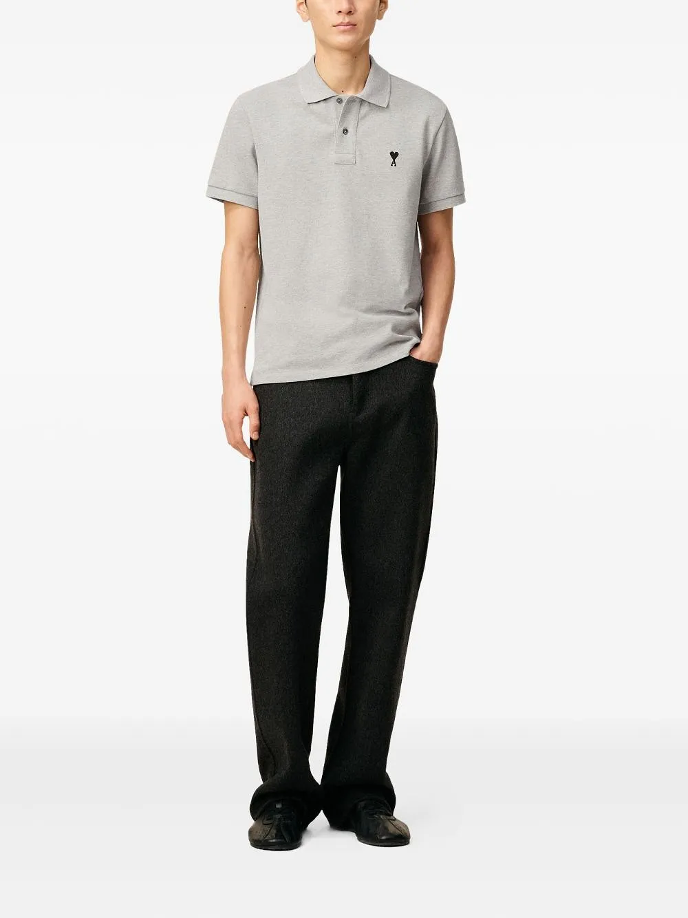 Ami Paris Ami De Coeur Cotton Polo Shirt