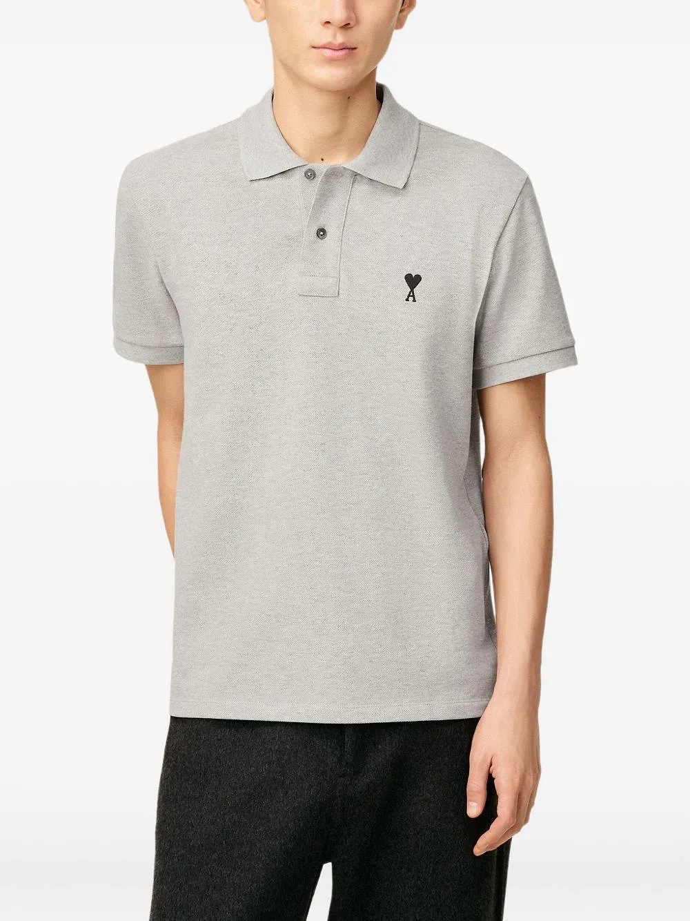 Ami Paris Ami De Coeur Cotton Polo Shirt