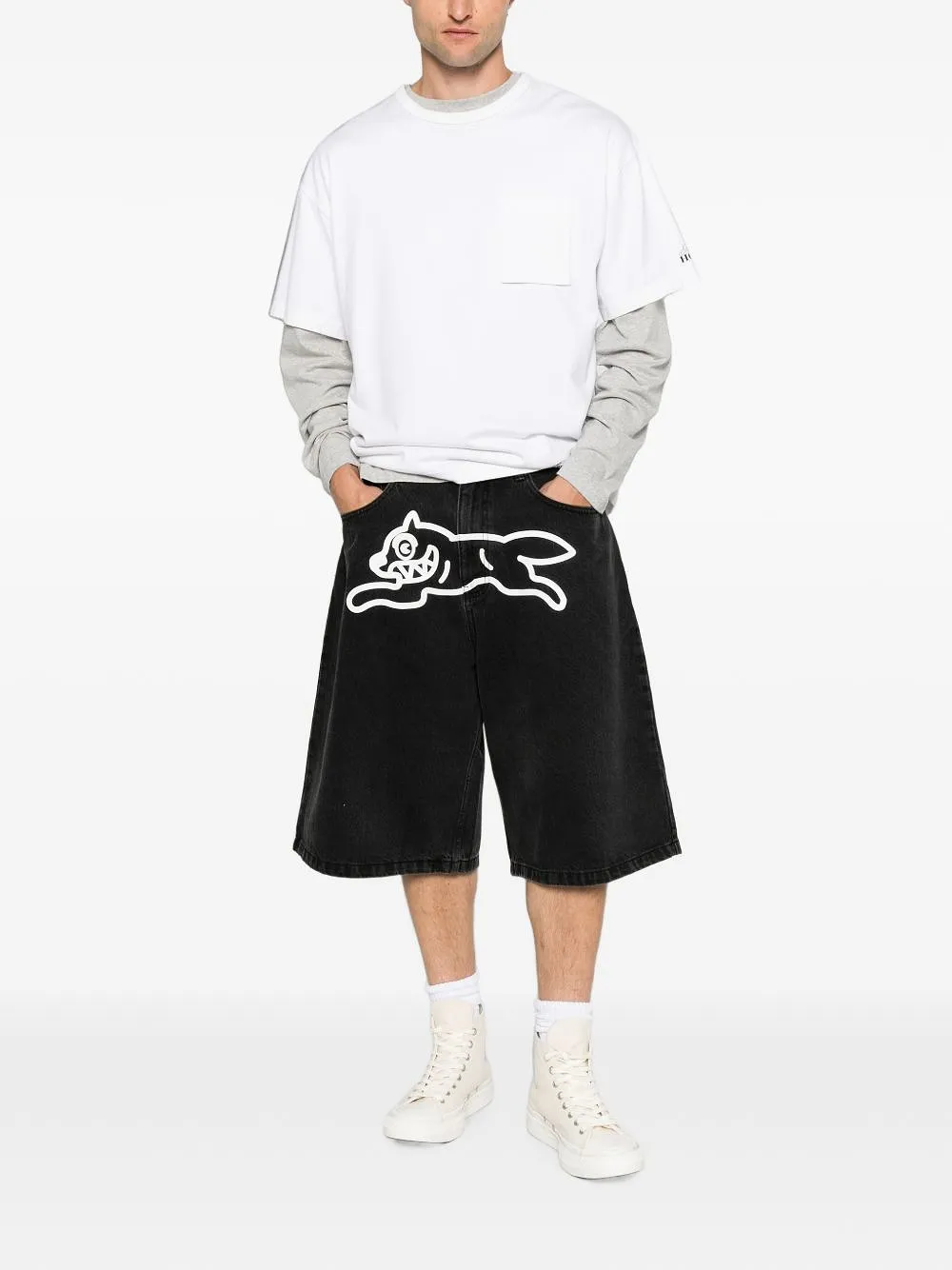 Icecream Denim Cargo Shorts