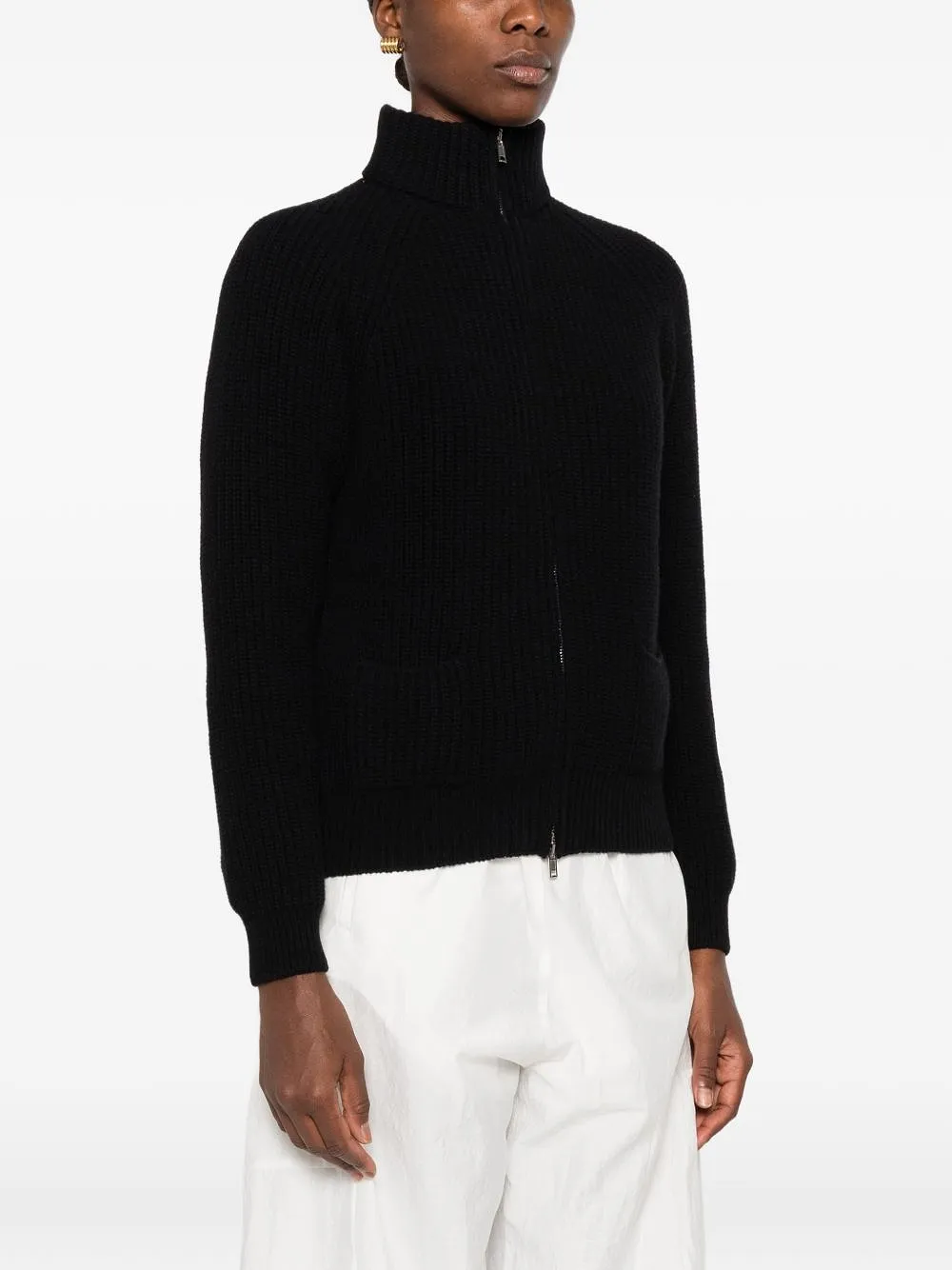 Base Wool Zipped Cardigan