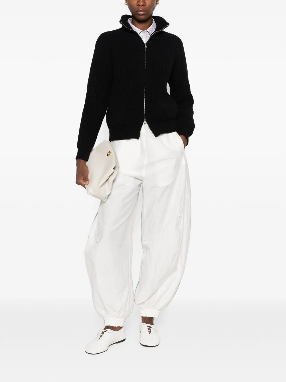 Base Wool Zipped Cardigan