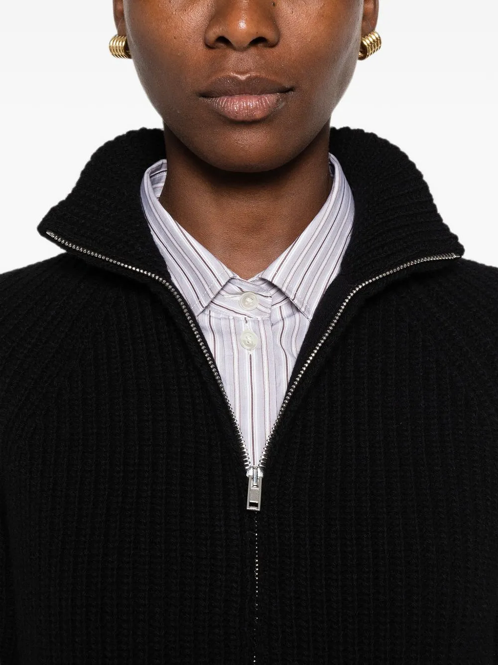 Base Wool Zipped Cardigan