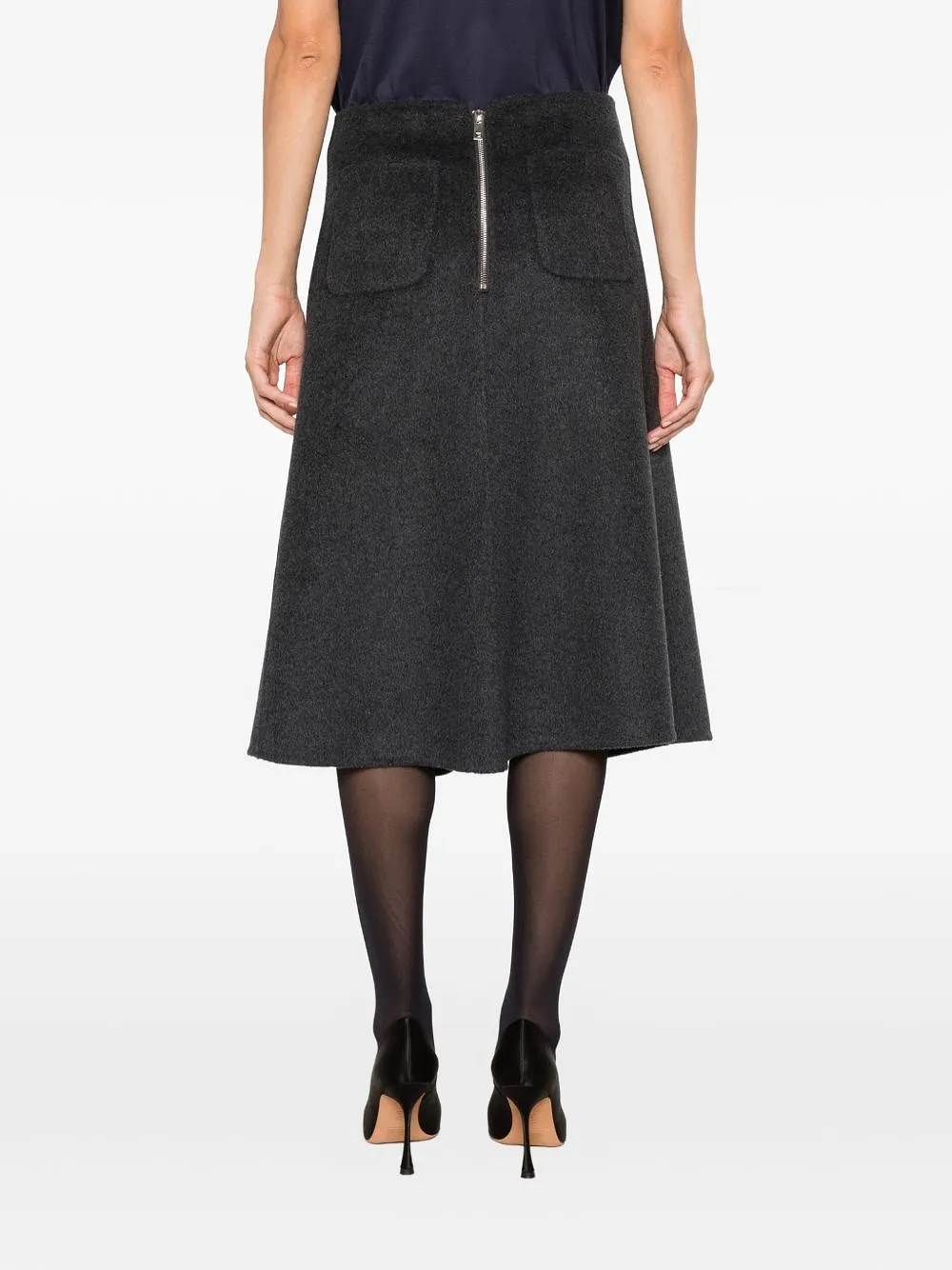 Susanne Bommer Wool Midi Skirt