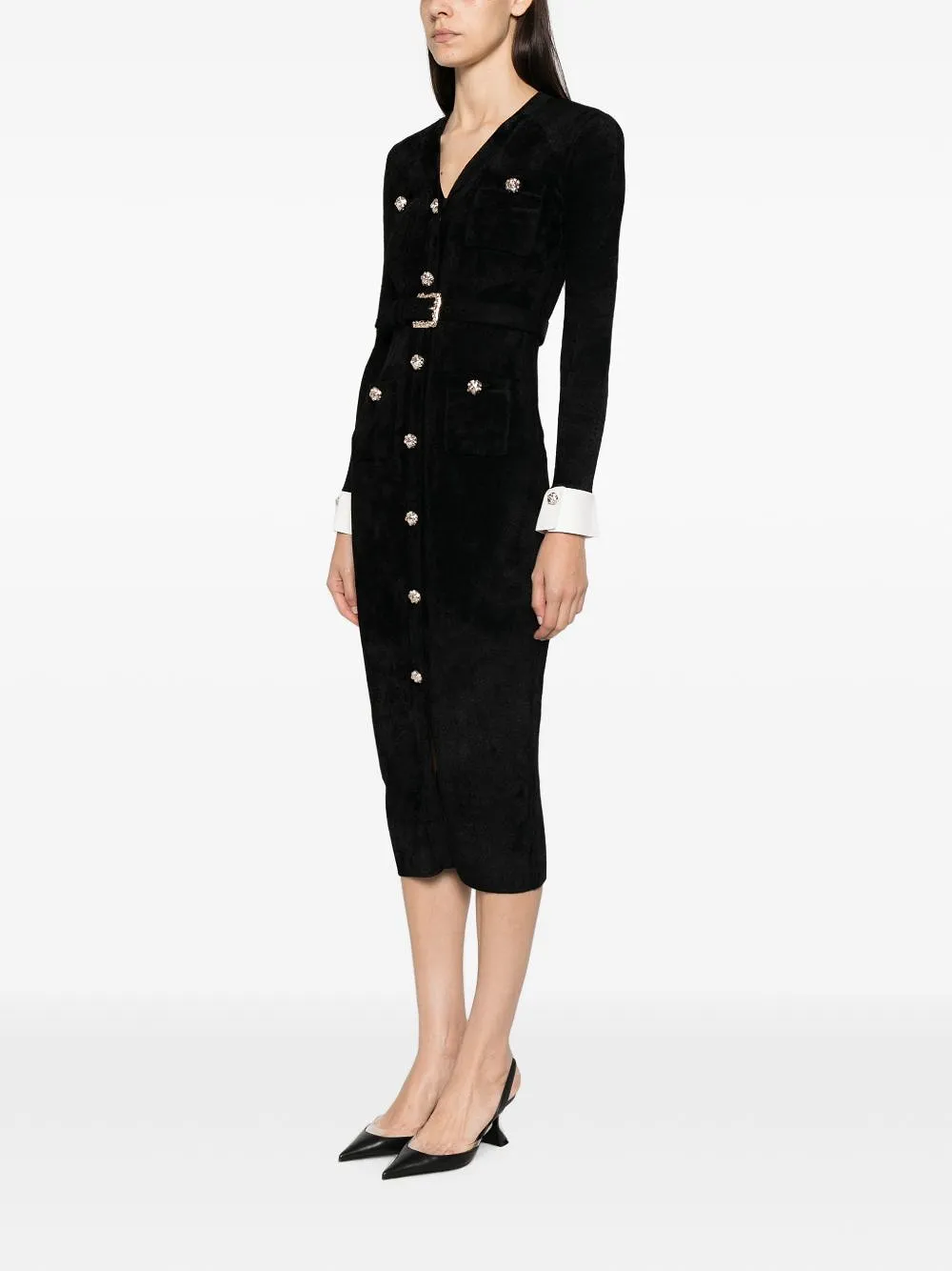 Self Portrait Chenille Long Dress