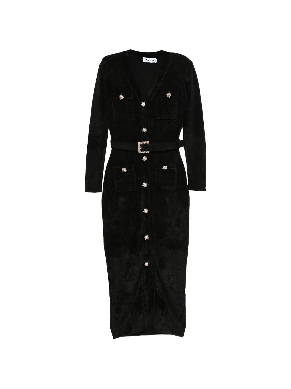 Self Portrait Chenille Long Dress