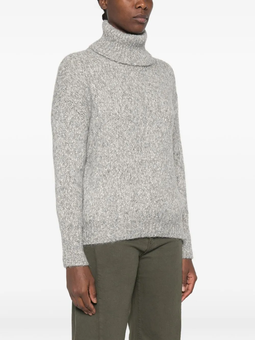 Base Cotton And Wool Turtle Neck Sweater
