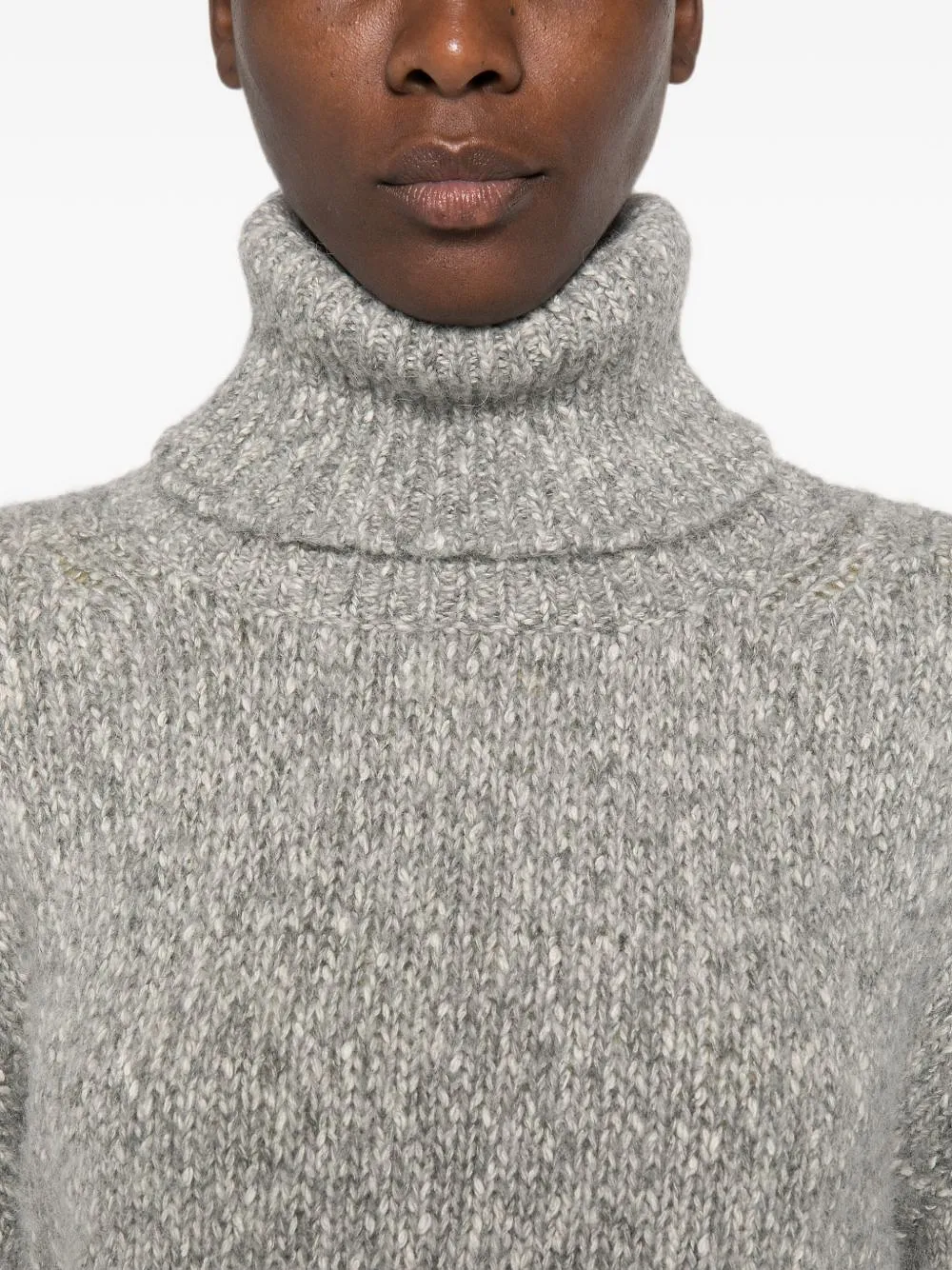 Base Cotton And Wool Turtle Neck Sweater