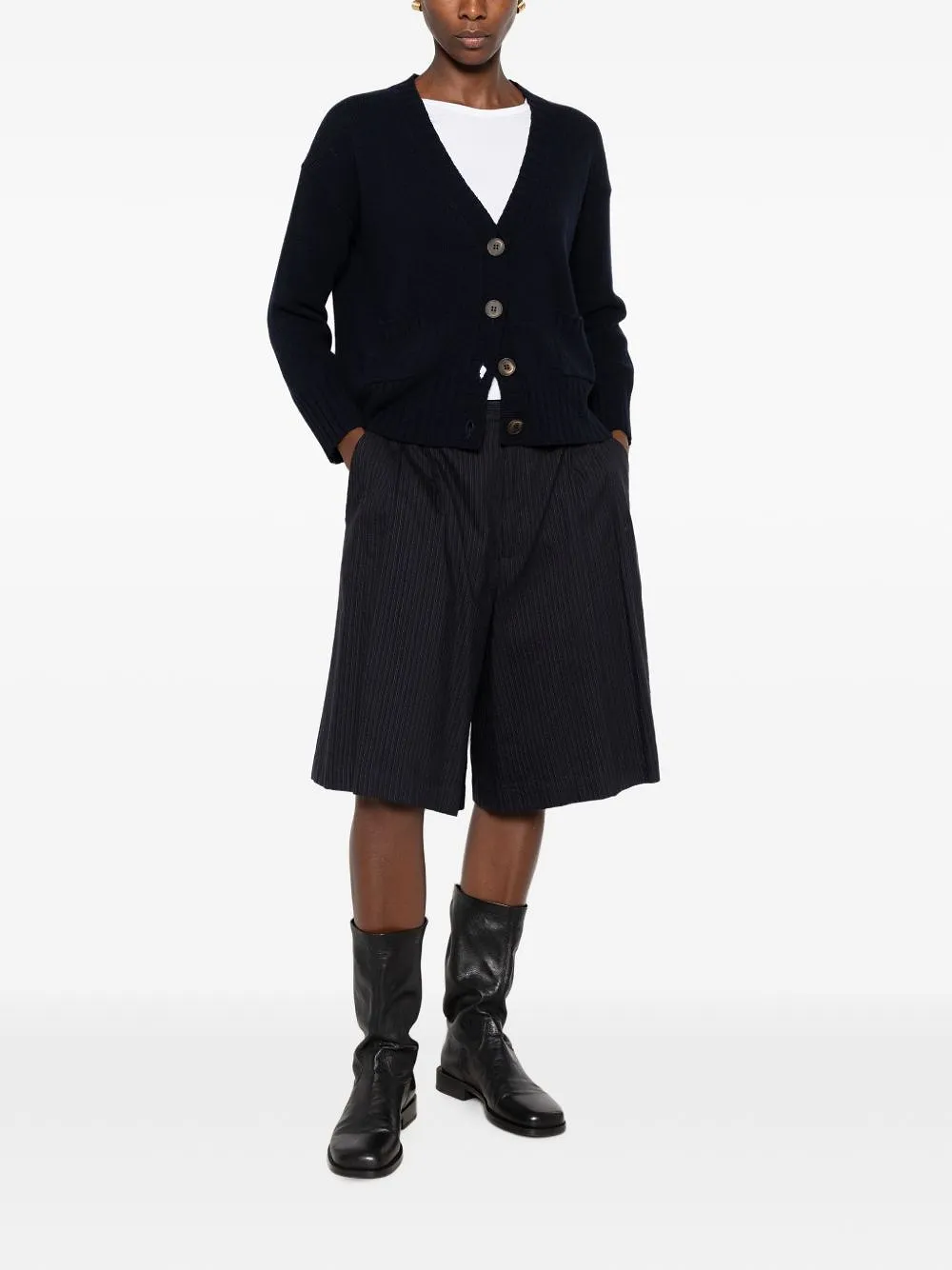 Base Wool V Necked Cardigan