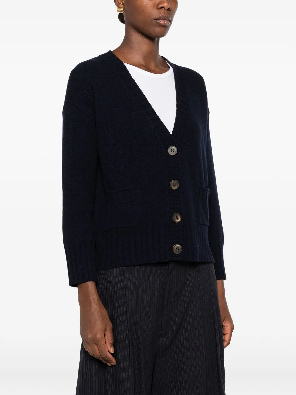 Base Wool V Necked Cardigan