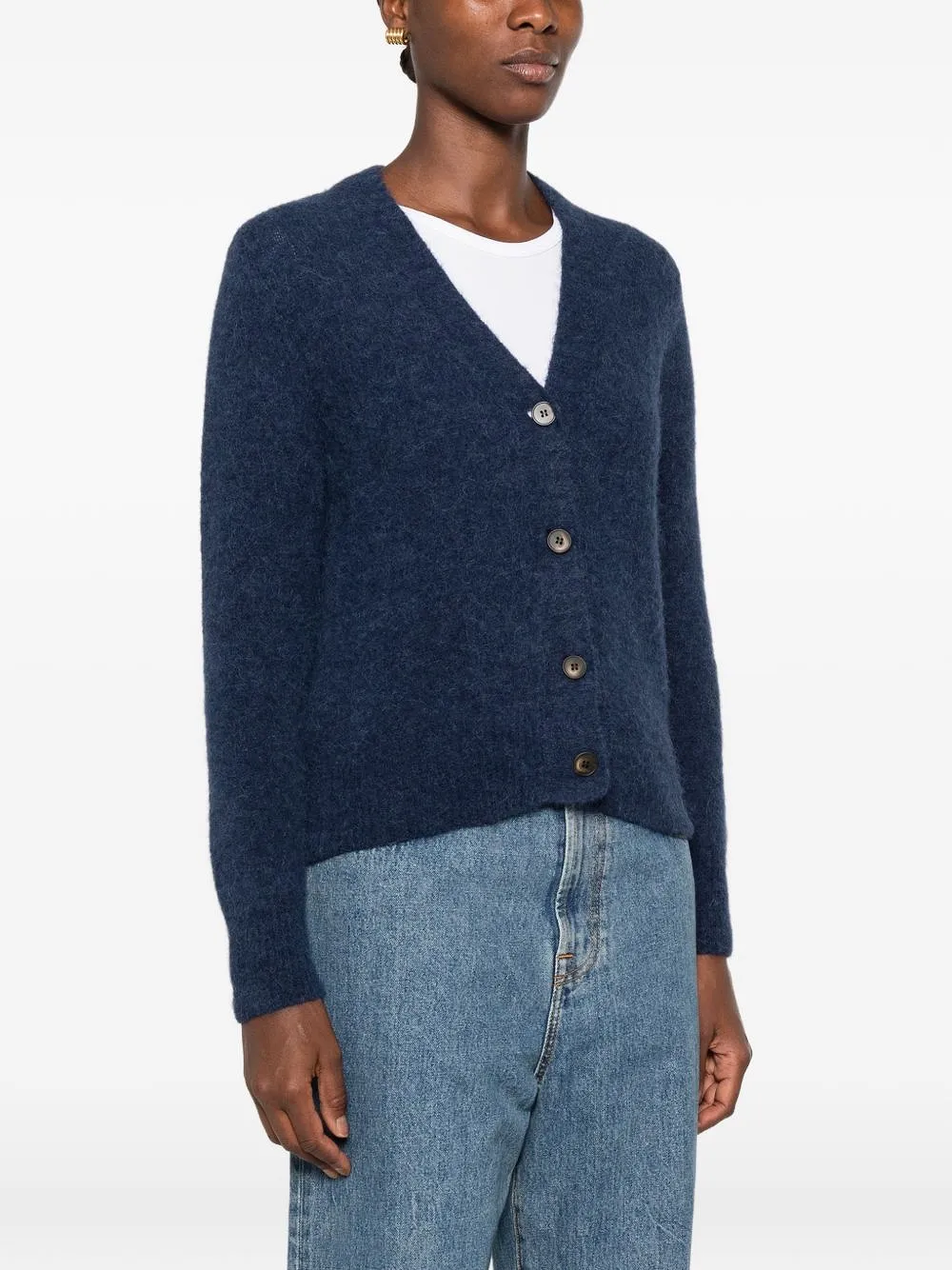 Base Wool V Necked Cardigan