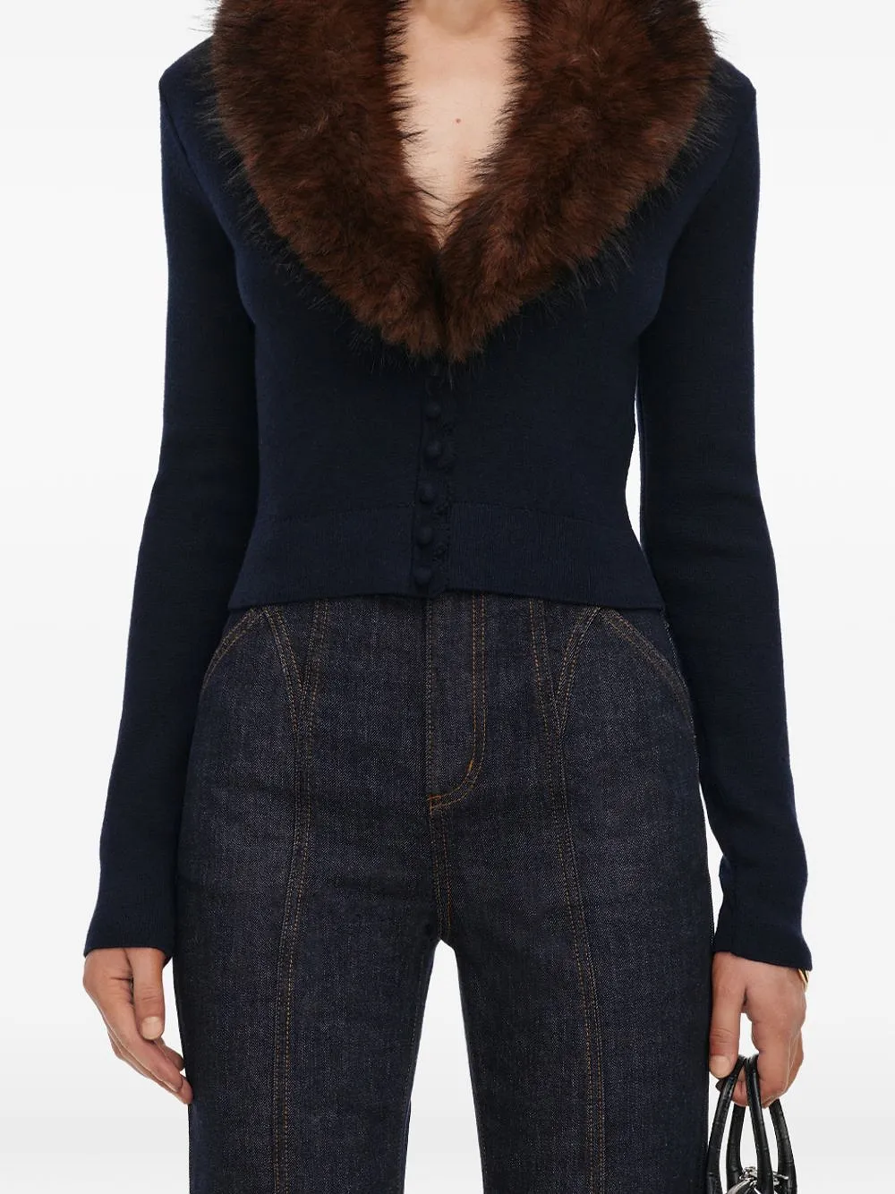 Self Portrait Shearling Cardigan
