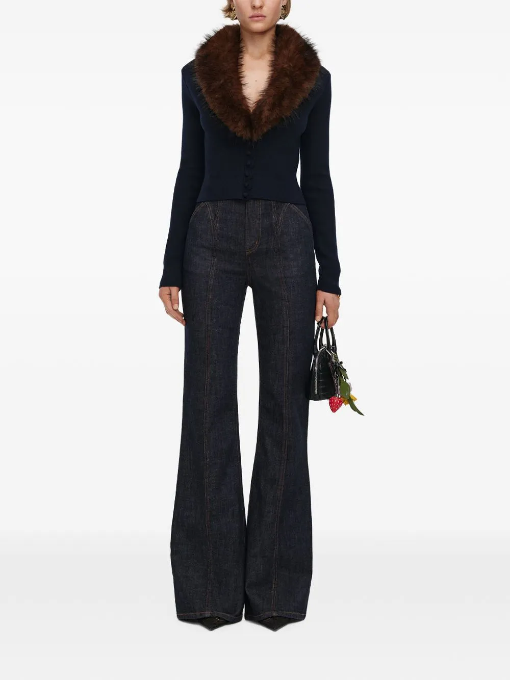 Self Portrait Shearling Cardigan