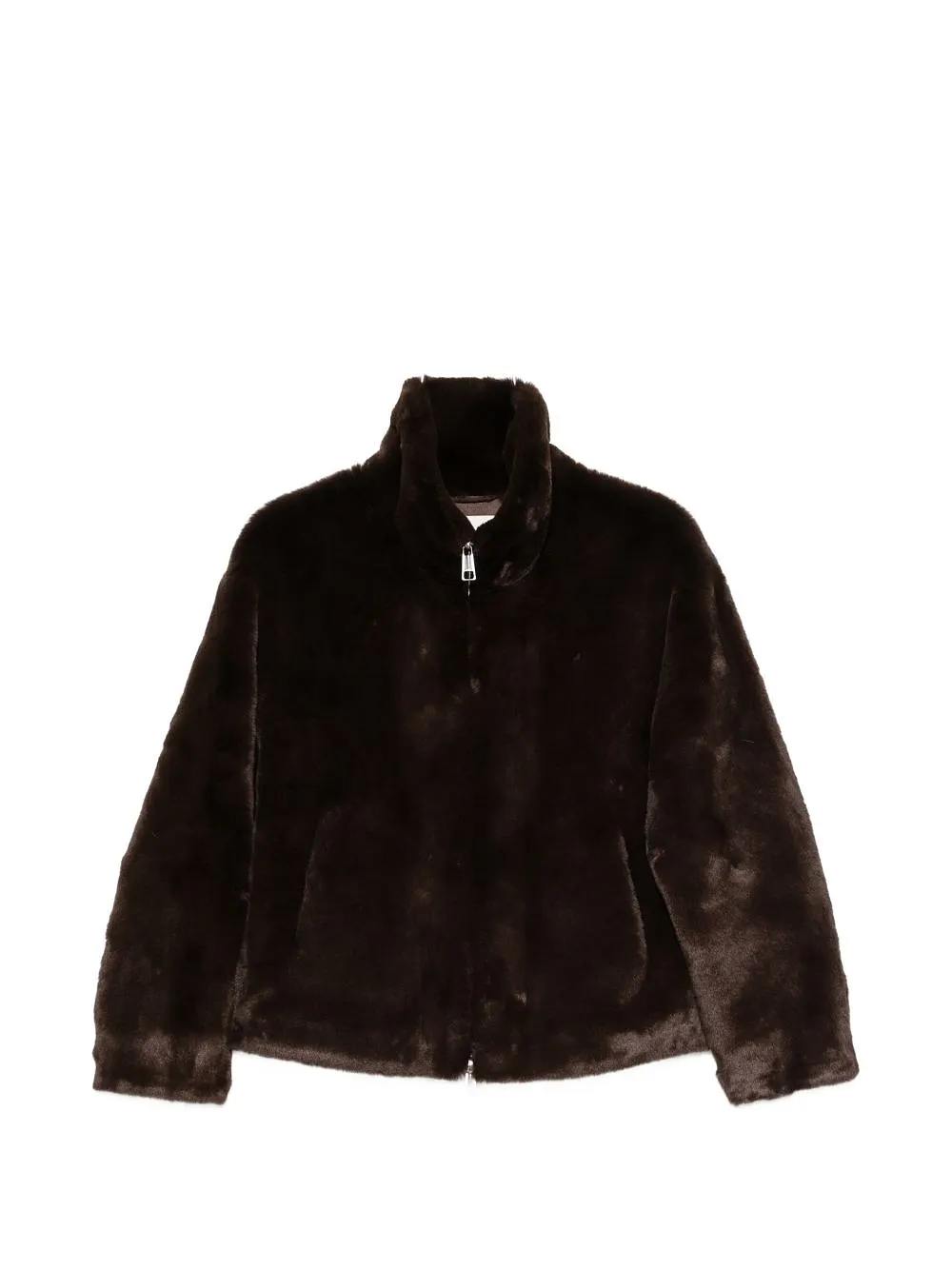 Ap Paris Brooks Faux Fur Jacket